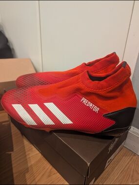 Adidas Predator Kids' Red Soccer Cleats